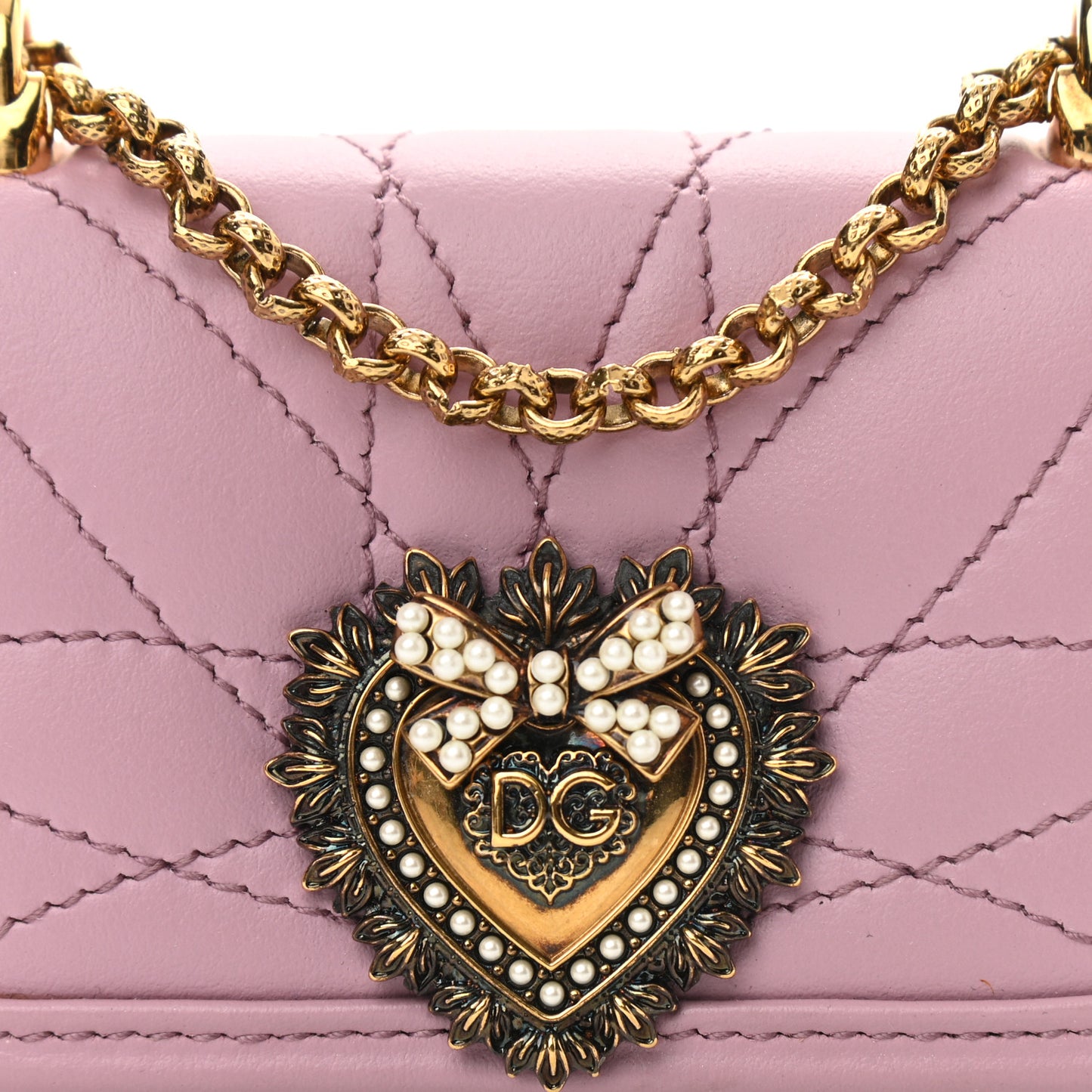 Calfskin Micro Devotion Crossbody Bag Pink