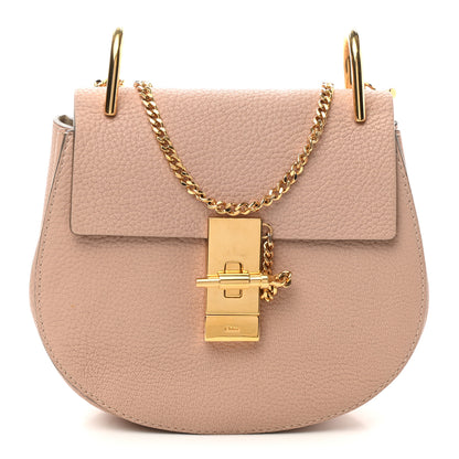 Chloe Grained Lambskin Mini Drew Shoulder Bag Cement Pink 1 of 10