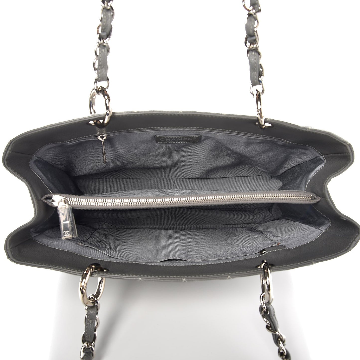 Caviar Quilted Grand Shopping Tote GST Grey