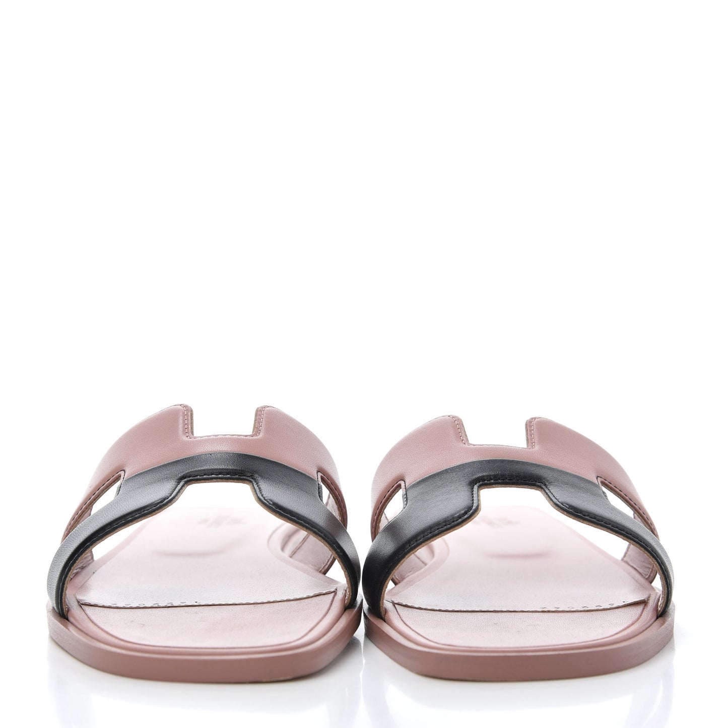 Box Calfskin Oran Sandals 37.5 Black Vieux Rose