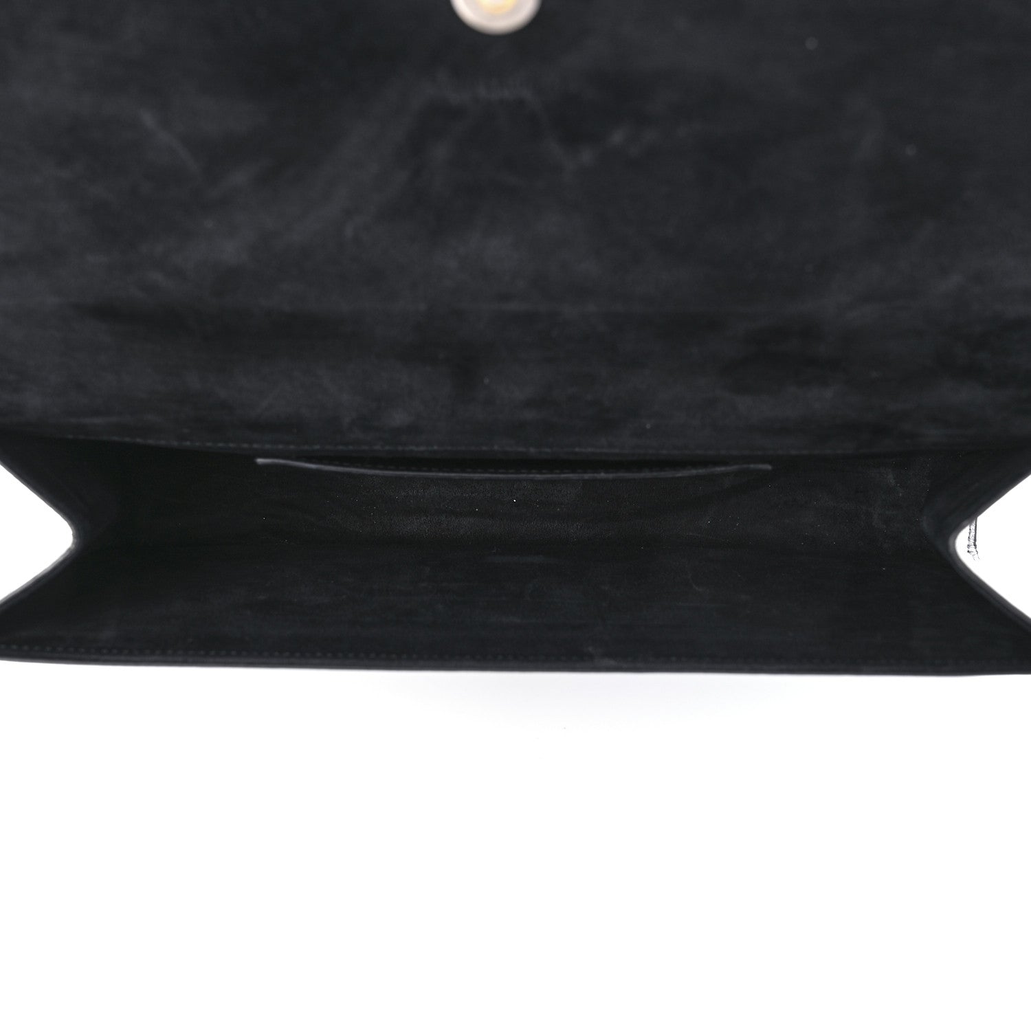 Saint Laurent Metallic Calfskin Classic Monogram Cassandre Clutch Silver 4 of 9