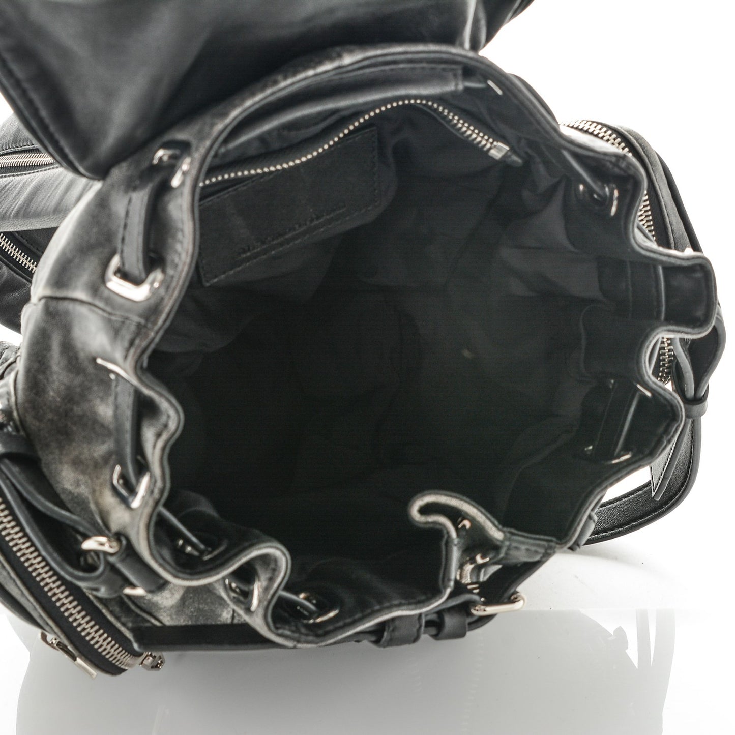 Calfskin Mini Marti Backpack Washed Grey