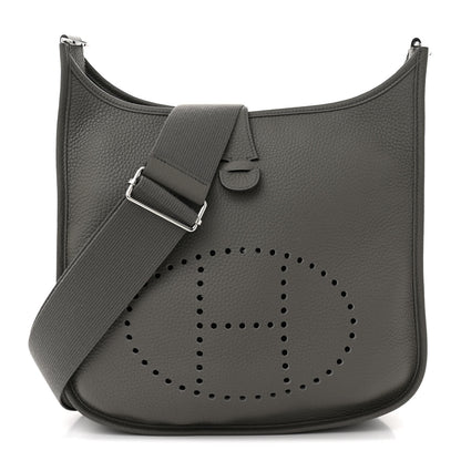 Hermes Taurillon Clemence Evelyne III PM Etain 1 of 12