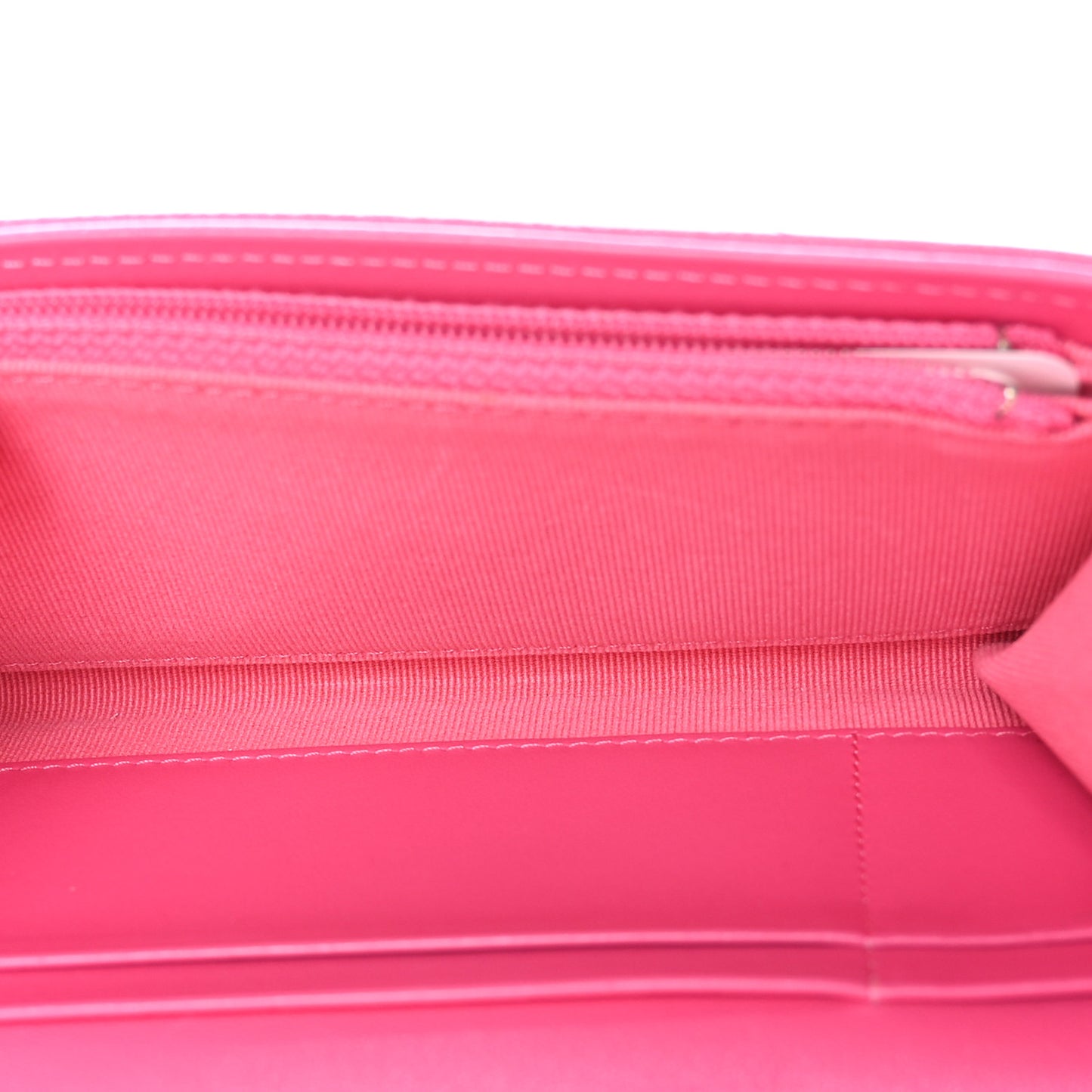 Lambskin Quilted Chanel 19 Flap Wallet Dark Pink