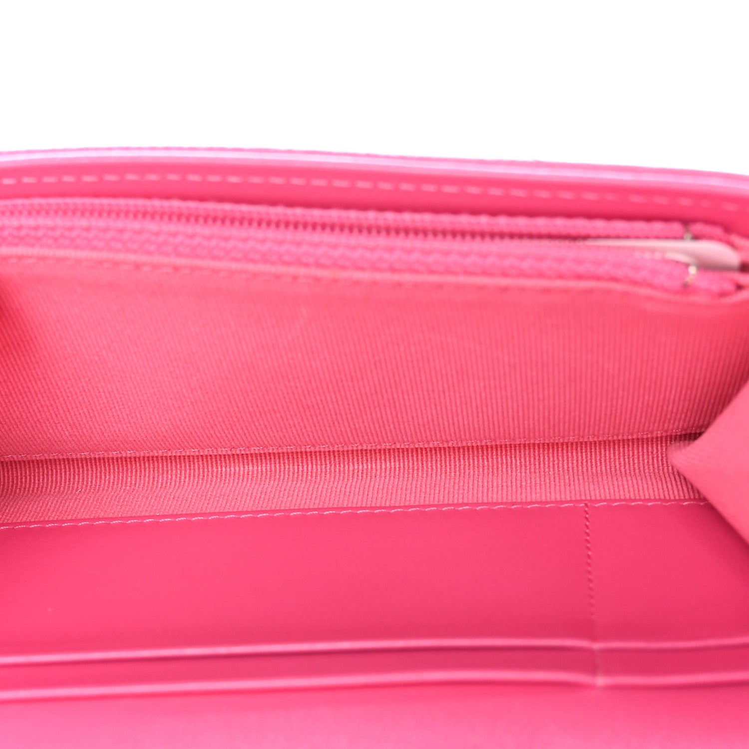 Chanel Lambskin Quilted Chanel 19 Flap Wallet Dark Pink 5 of 8