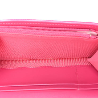 Chanel Lambskin Quilted Chanel 19 Flap Wallet Dark Pink 5 of 8