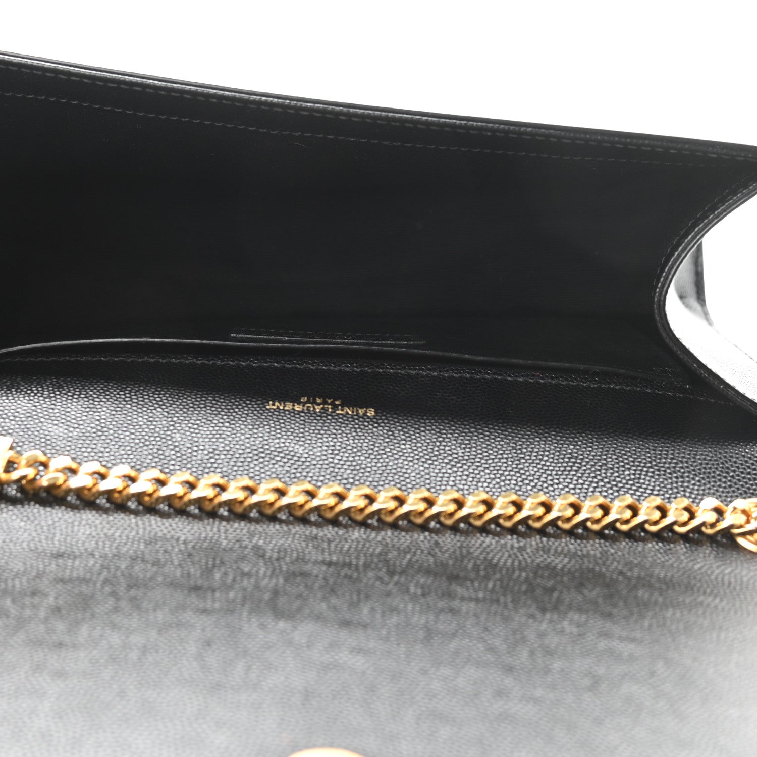 Saint Laurent Grain De Poudre Medium Classic Monogram Kate Satchel Black 5 of 9