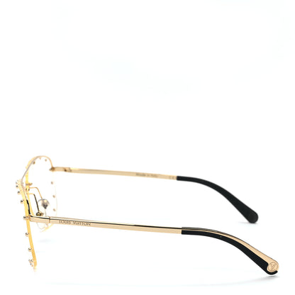 Louis Vuitton Metal The Party Aviator Sunglasses Z0997W Gold 3 of 6