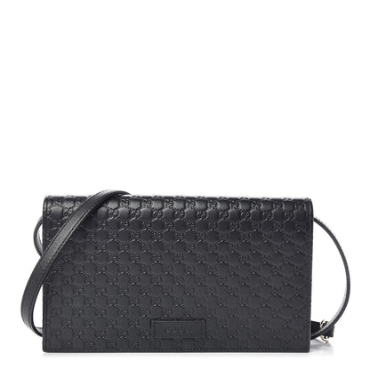 Gucci Microguccissima Crossbody Wallet Black 1 of 10