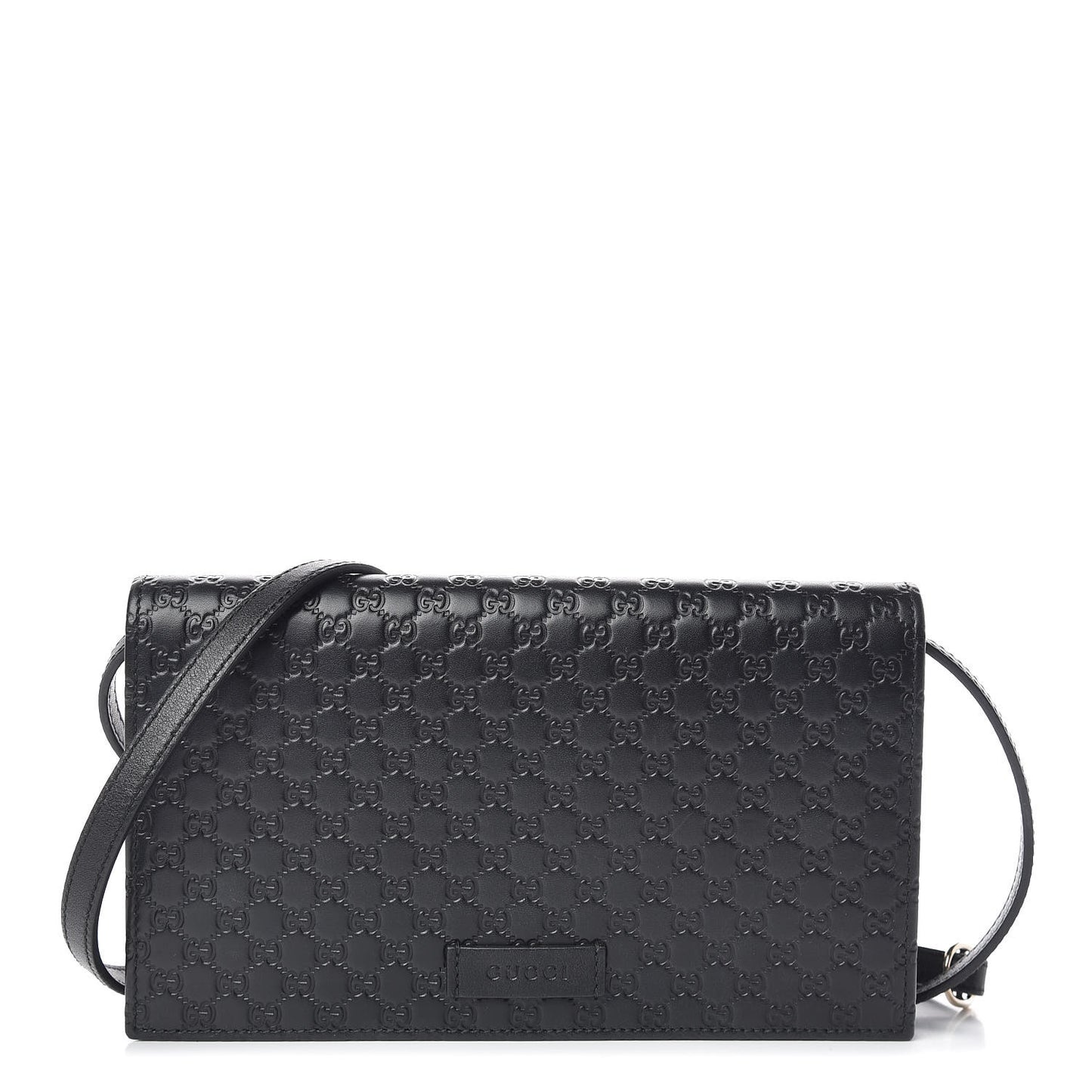 Microguccissima Crossbody Wallet Black