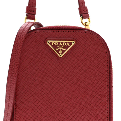 Prada Saffiano Mini Crossbody Bag Red 7 of 9