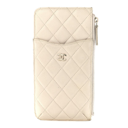 Chanel Caviar Quilted Classic iPhone Pouch Light Beige 1 of 11
