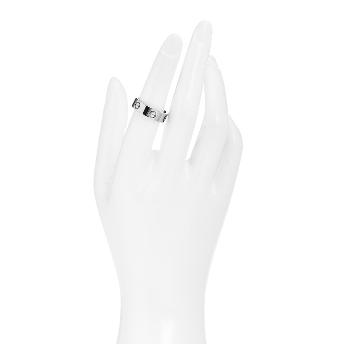 18K White Gold 5.5mm LOVE Ring 53 6.25