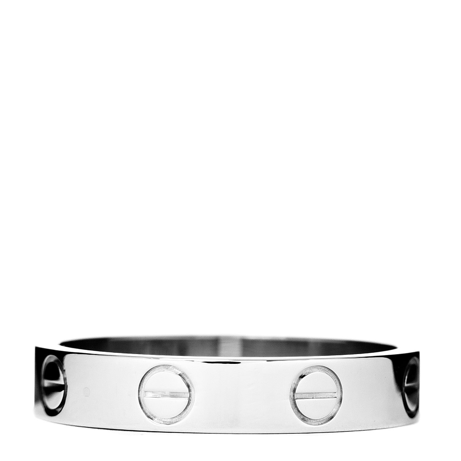 Cartier 18K White Gold 3.5mm LOVE Wedding Band Ring 53 6.25 3 of 6