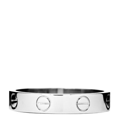 Cartier 18K White Gold 3.5mm LOVE Wedding Band Ring 53 6.25 3 of 6