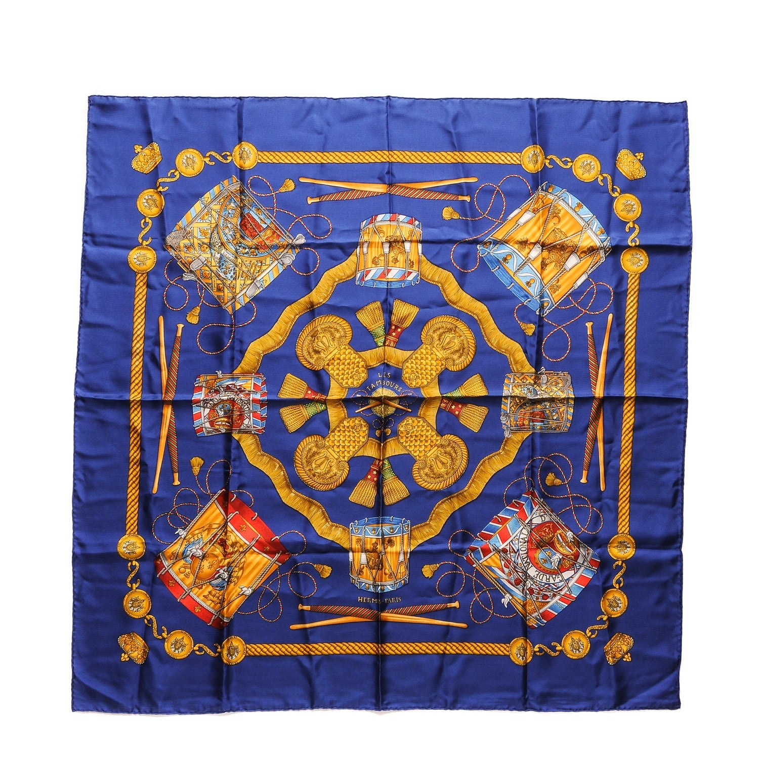 Hermes Silk Les Tambours Scarf 90 1 of 7