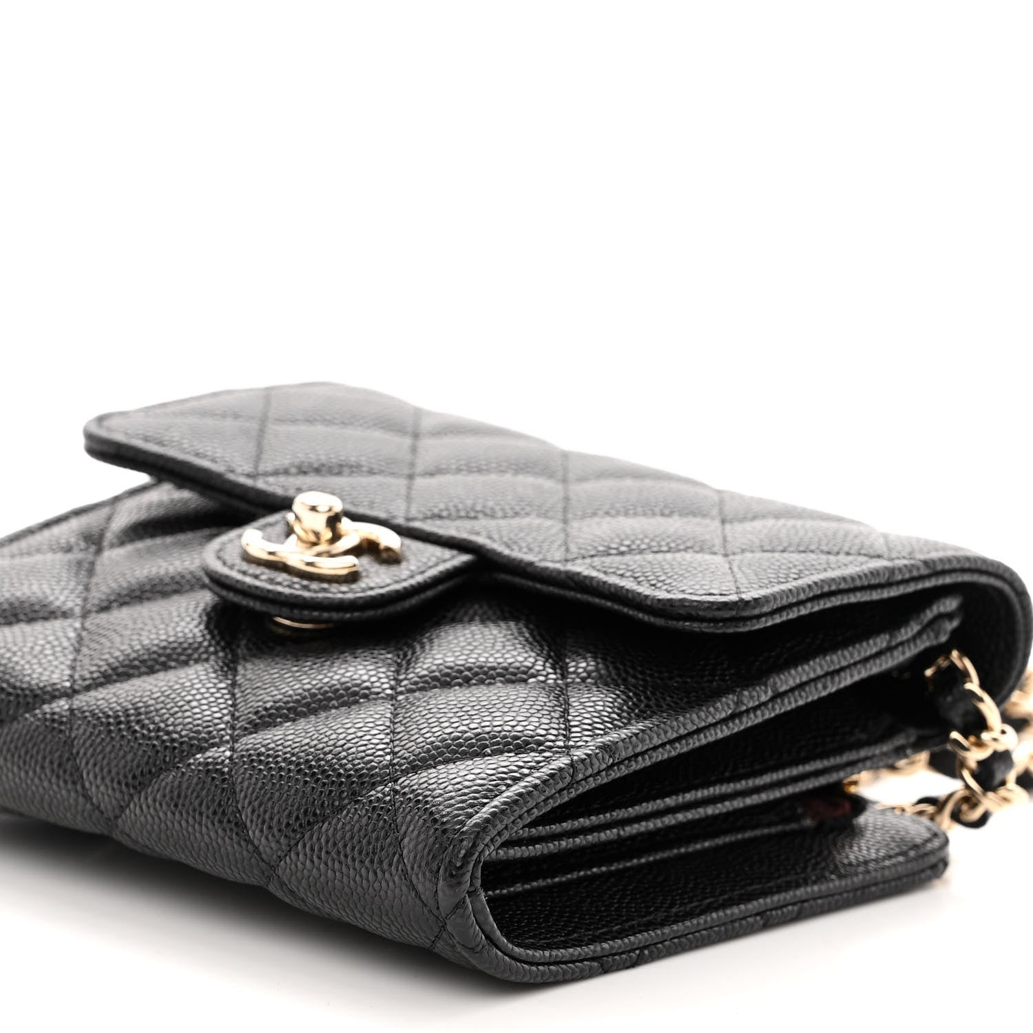 Chanel Caviar Quilted Clutch With Chain Bag Black 12 of 13