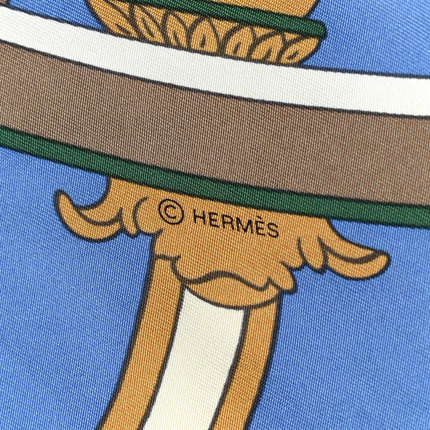 Hermes Washed Silk Washington's Carriage Scarf 90 4 of 5