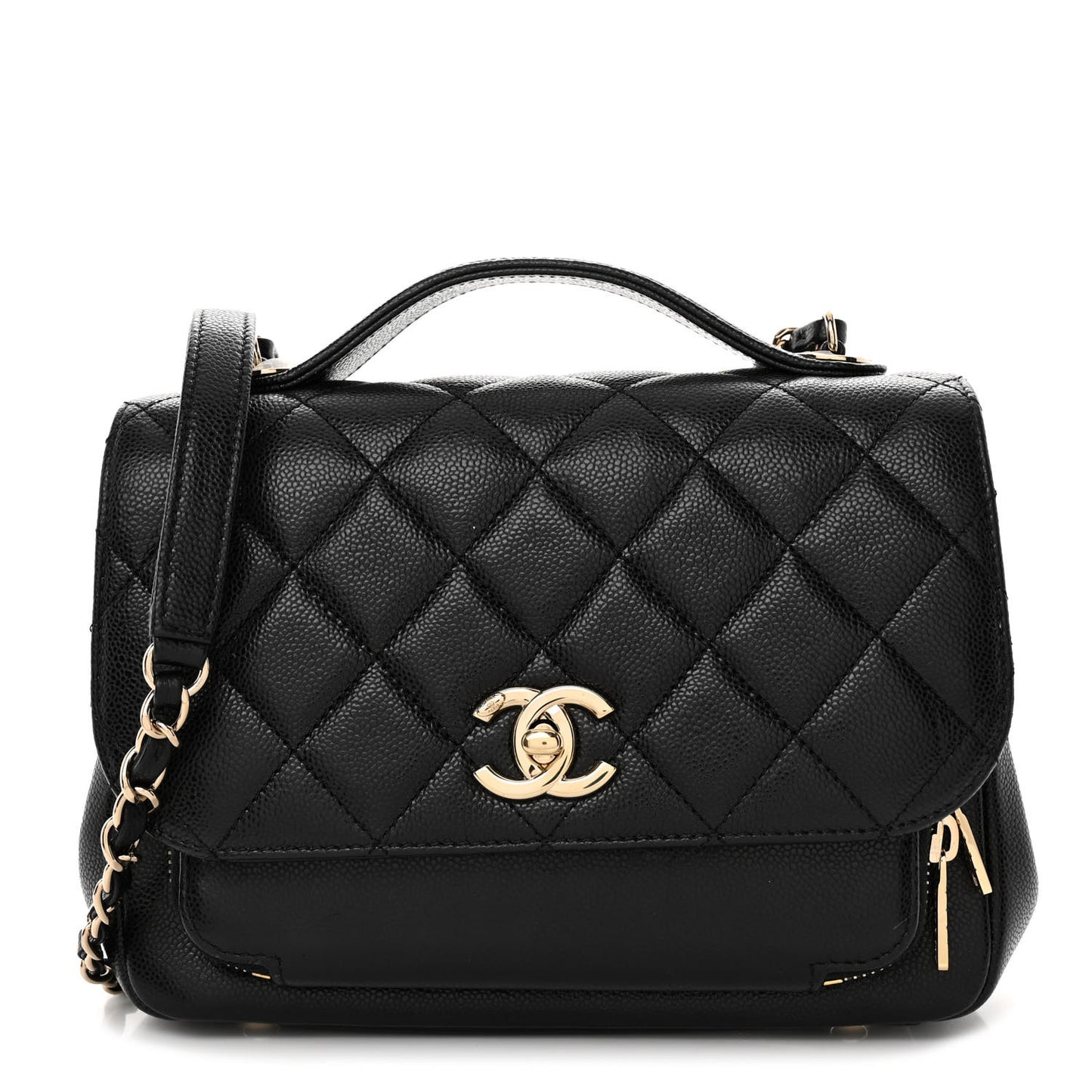Caviar Quilted Medium Business Affinity Flap Black