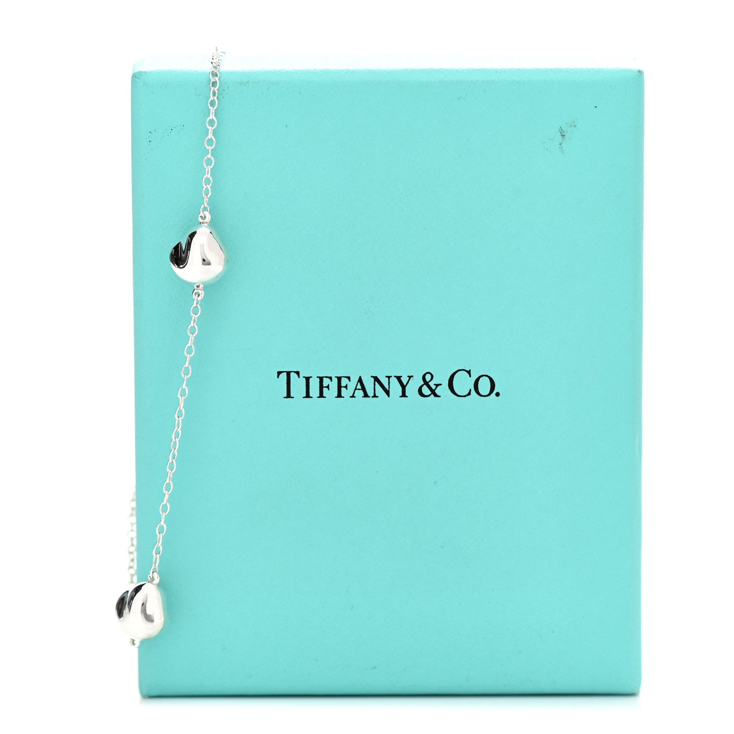 Tiffany Sterling Silver 10mm Elsa Peretti Nugget Station Necklace 5 of 5