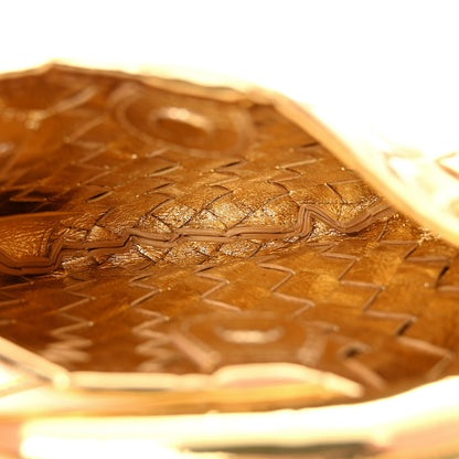 Bottega Veneta Mirror Laminated Nappa Intrecciato Mini Sardine Bag Gold 5 of 9