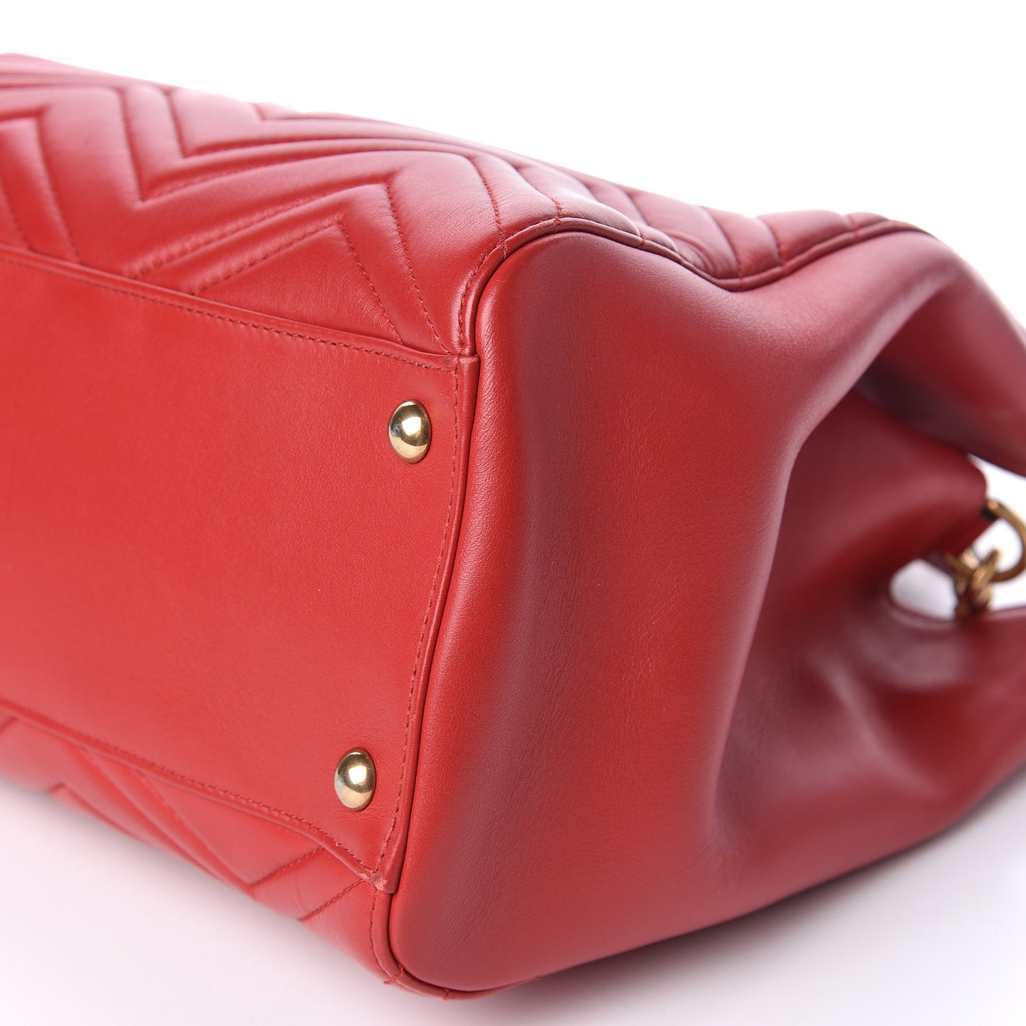 Calfskin Matelasse Medium GG Marmont Tote Hibiscus Red