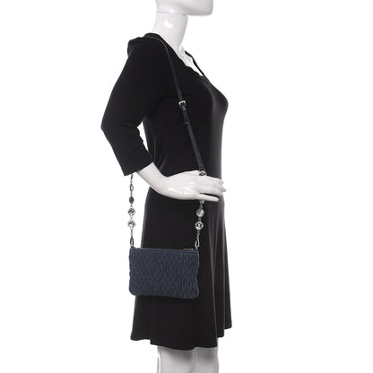 Miu Miu Denim Matelasse Crystal Chain Crossbody Bag Blue 2 of 10