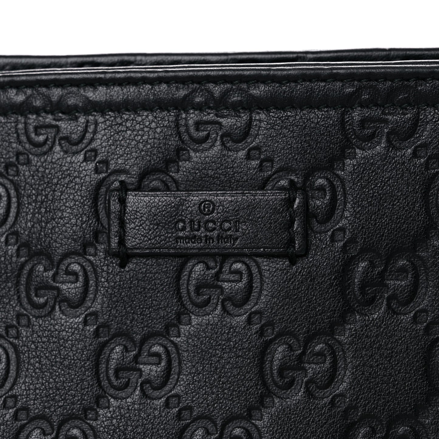 Guccissima Medium Flat Messenger Bag Black