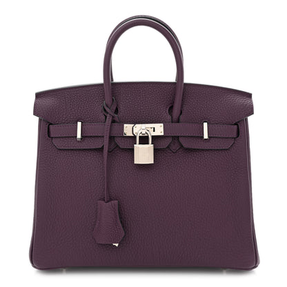 Hermes Togo Birkin 25 Cassis 1 of 12