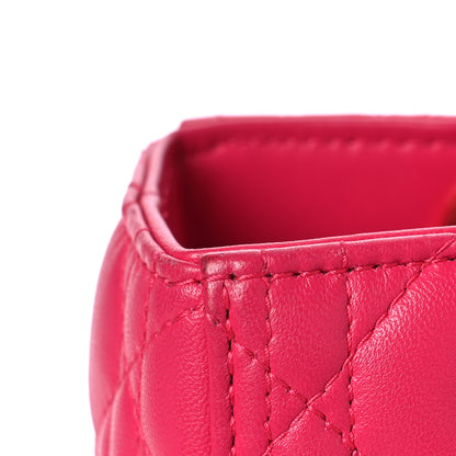 Christian Dior Lambskin Cannage Medium Lady Dior Fuchsia 10 of 10