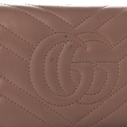 Gucci Calfskin Matelasse GG Marmont Continental Wallet Porcelain Rose 13 of 13