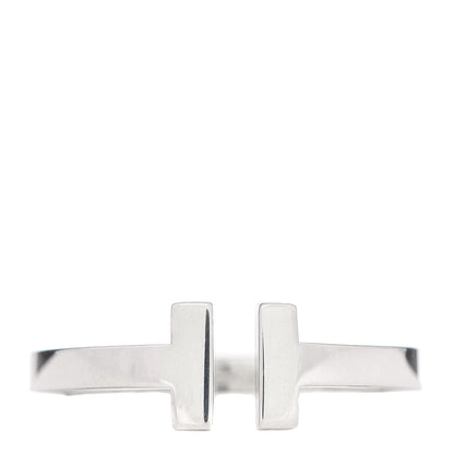 Tiffany Sterling Silver T Square Ring 61 9.5 1 of 5