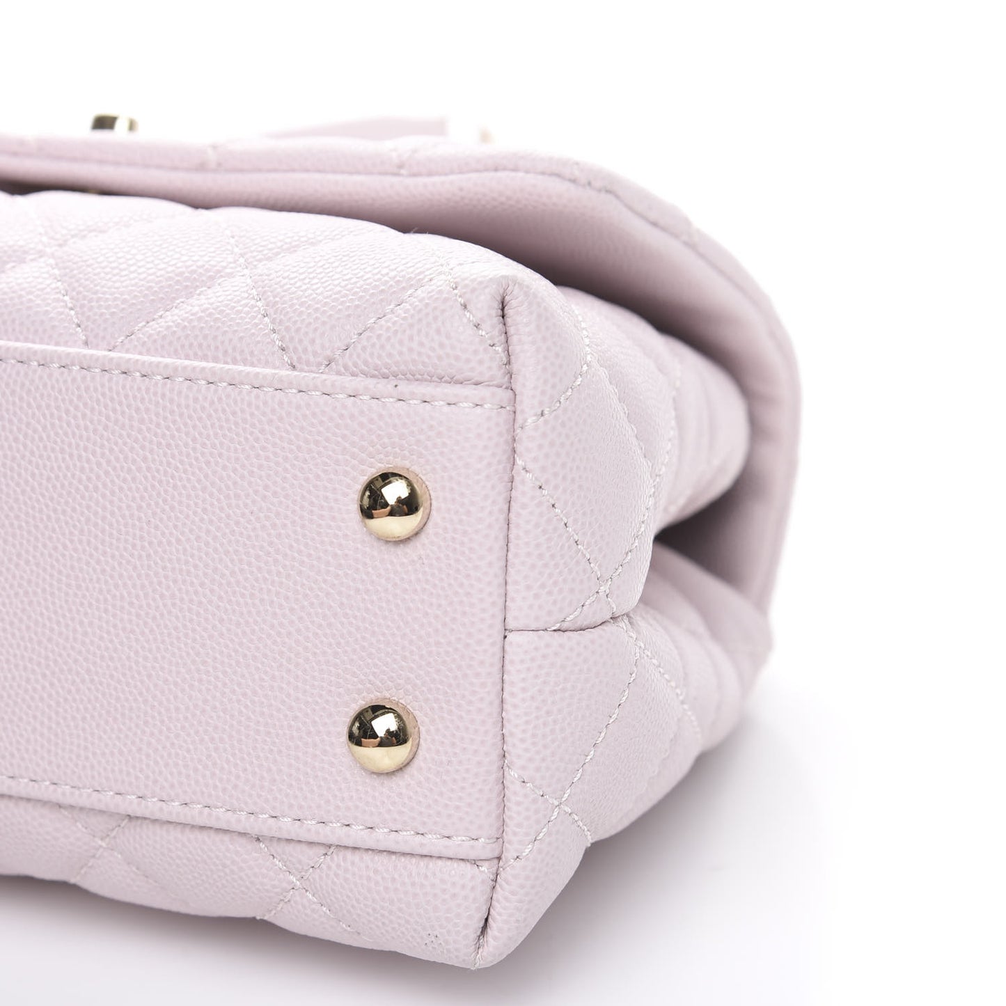 Caviar Quilted Mini Coco Handle Flap Lilas Lilac