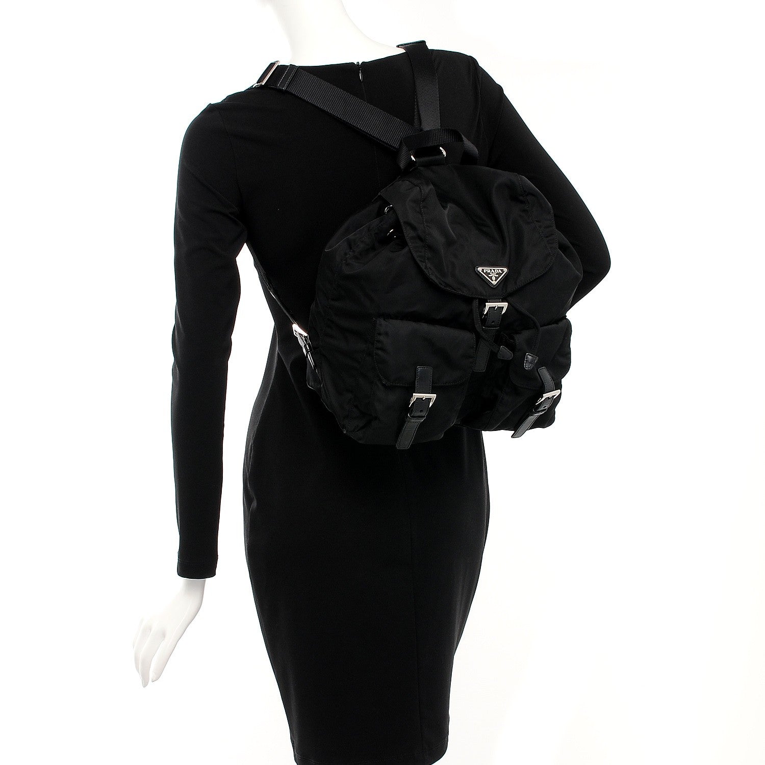 Prada Nylon Vela Small Backpack Black 2 of 9