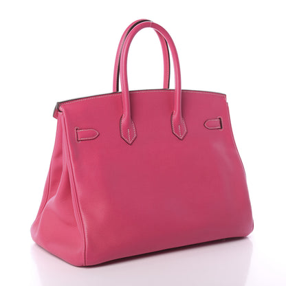 Hermes Epsom Candy Birkin 35 Rose Tyrien Rubis 3 of 33