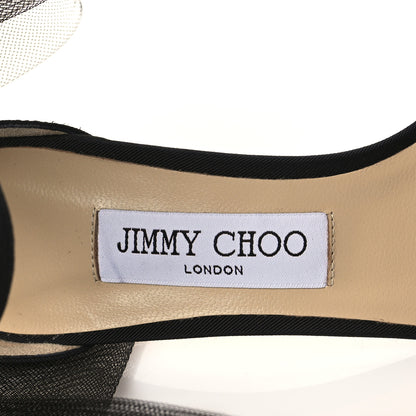 Jimmy Choo Grosgrain Aveline Bow 100 Sandals 39 Black 8 of 9