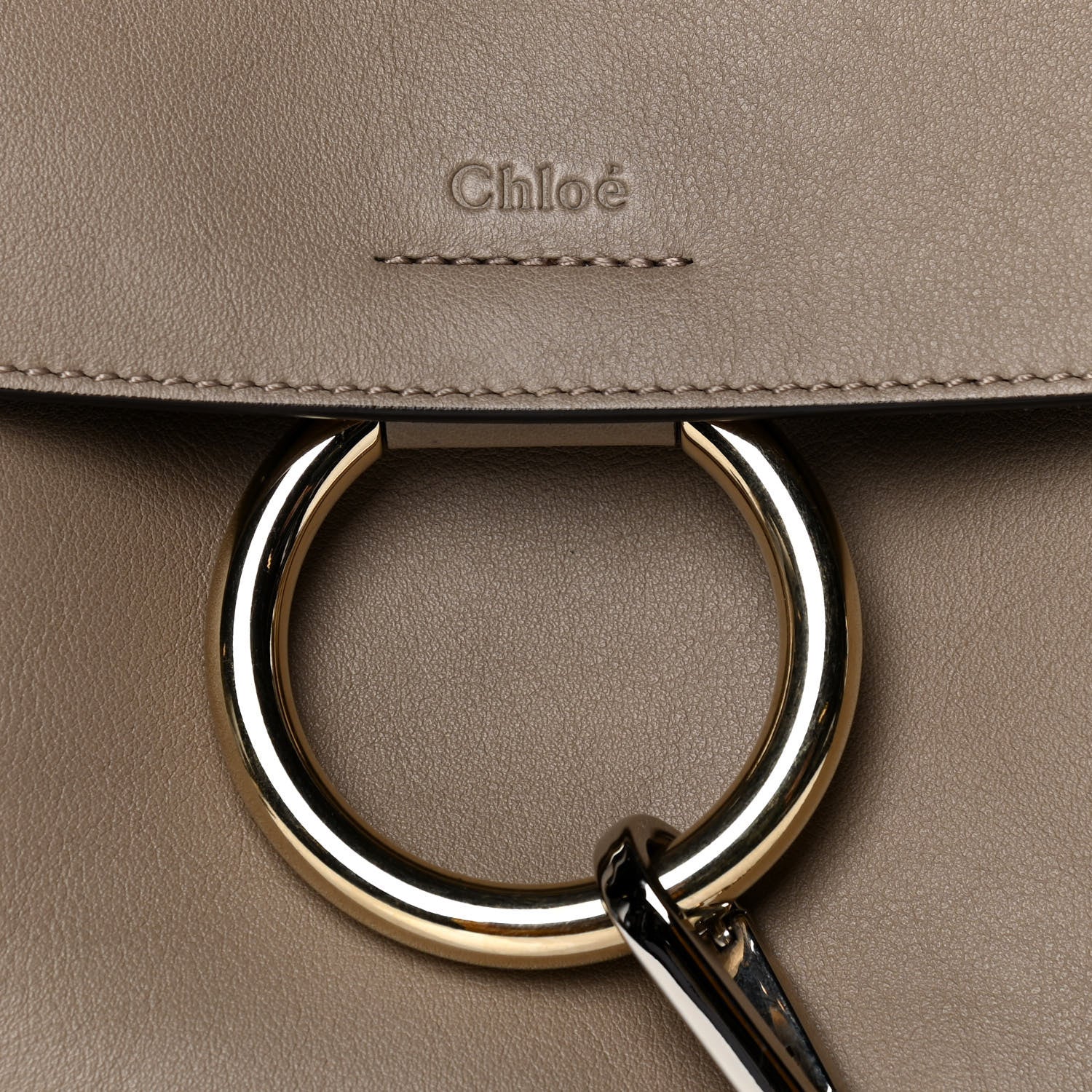 Chloe Calfskin Medium Faye Day Shoulder Bag Motty Grey 7 of 14