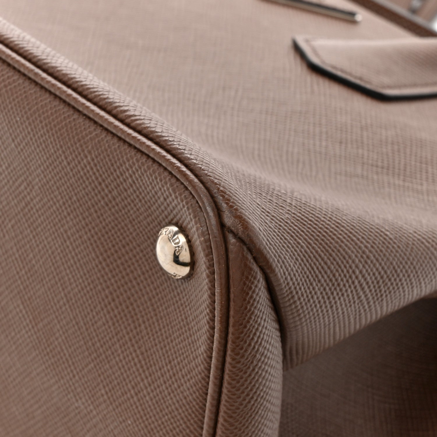 Prada Saffiano Cuir Twin Tote Cocoa 14 of 17