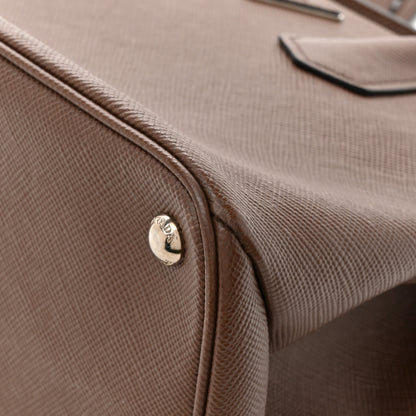 Prada Saffiano Cuir Twin Tote Cocoa 14 of 17