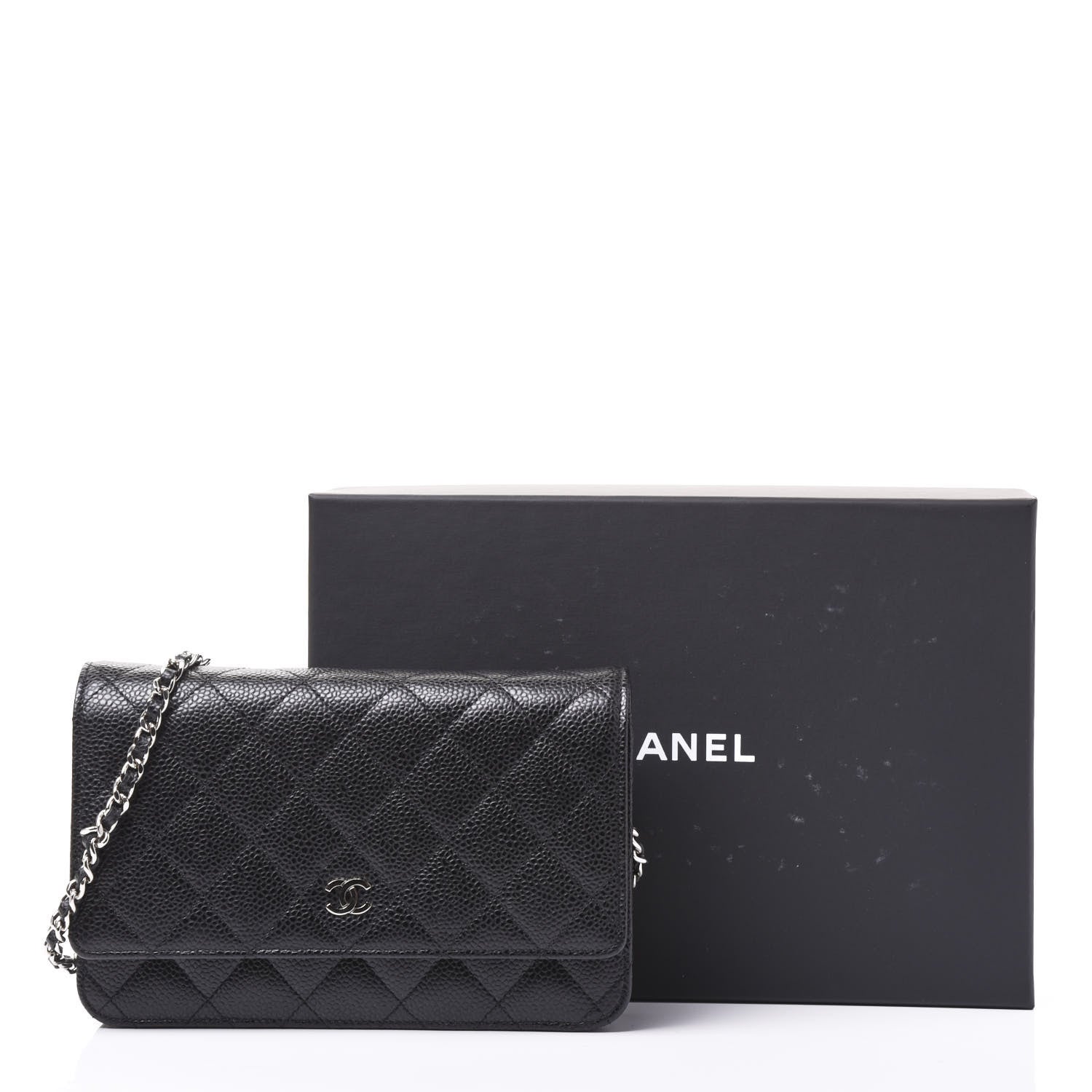 Chanel Caviar Quilted Wallet On Chain WOC Black 11 of 11