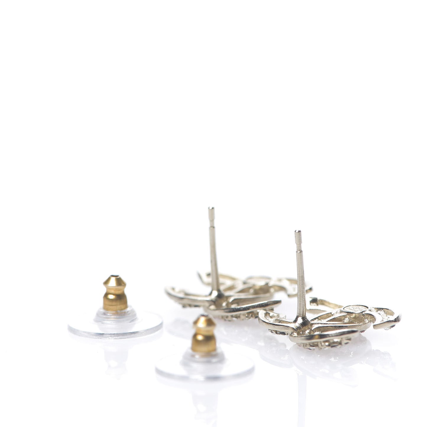 Crystal CC Earrings Light Gold Multicolor