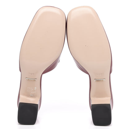 Gucci Malaga Kid Crystal Square G Madelyn Mules 36.5 Romantic Cerise 5 of 9