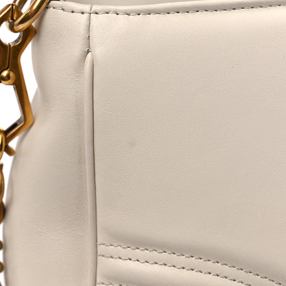 Gucci Calfskin Matelasse Small GG Marmont Top Handle Shoulder Bag White 15 of 18