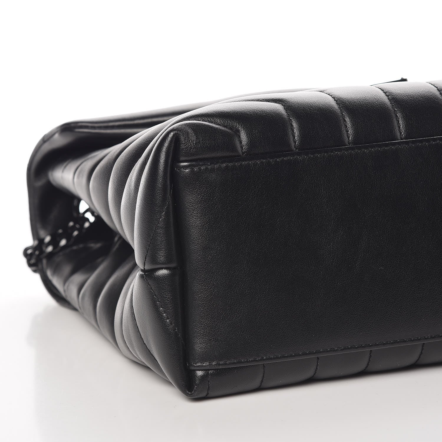 Saint Laurent Calfskin Y Quilted Monogram Medium Loulou Chain Satchel Black 8 of 11