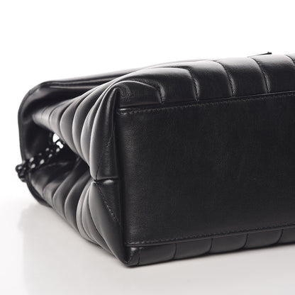 Saint Laurent Calfskin Y Quilted Monogram Medium Loulou Chain Satchel Black 8 of 11