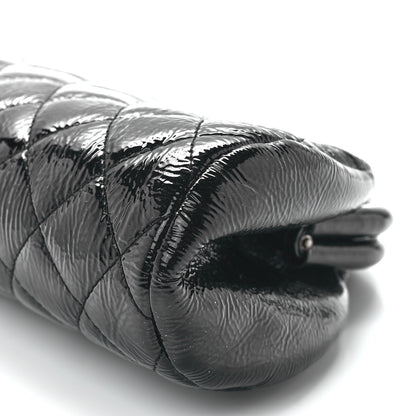 Chanel Distressed Patent Quilted Timeless Clutch Black 11 of 11