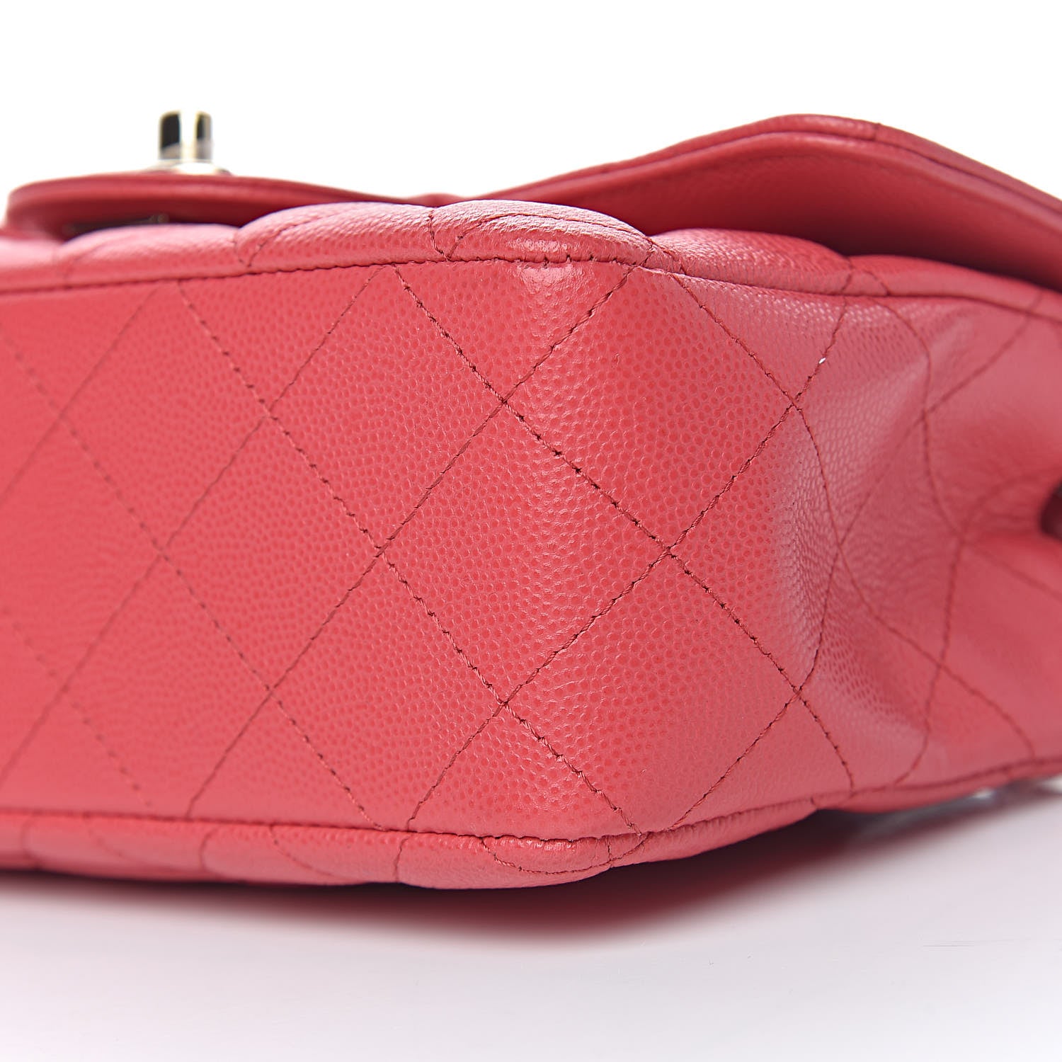 Chanel Caviar Quilted Mini Rectangular Flap Dark Pink 9 of 10