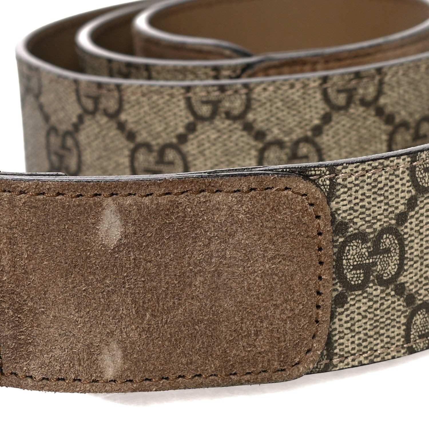 Gucci GG Supreme Monogram Suede Dionysus 40mm Belt 95 38 Beige Taupe 11 of 11