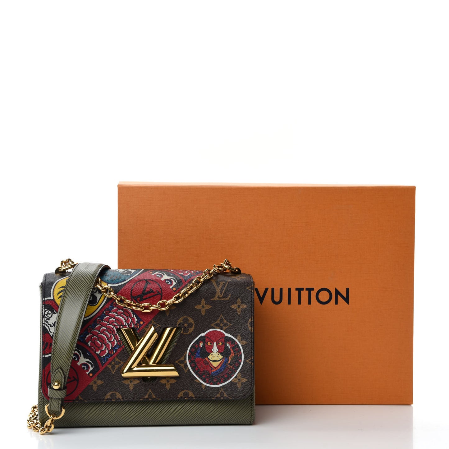 Epi Monogram Kabuki Twist Shoulder Bag MM Green