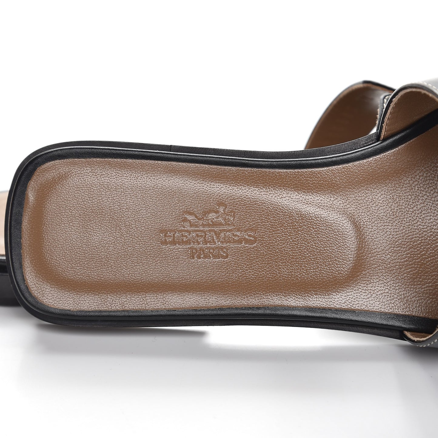 Box Calfskin Oran Sandals 36.5 Black
